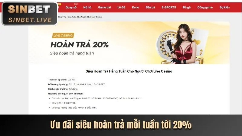 Thưởng nạp tiền hàng ngày/tuần Onbet88